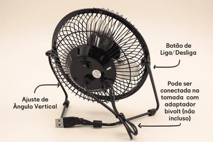 Imagem de Ventilador De Mesa Portátil Usb Silencioso Notebook Carro