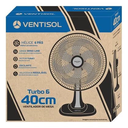 Imagem de Ventilador De Mesa Turbo 6 Pás 40cm Ventisol