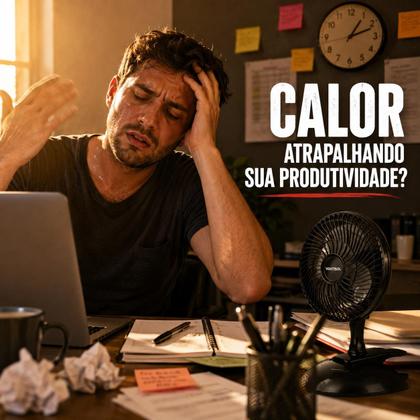 Imagem de Ventilador De Mesa Ventisol 20cm Preto Clip Portátil De Mesa