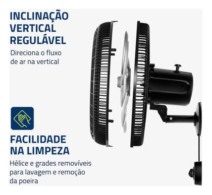 Imagem de Ventilador de Parede 40cm Super Turbo 8 Pá, Mondial 140W - VTX-40P-8P