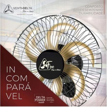 Imagem de Ventilador De Parede Oscilante Delta Free 40Cm Bivolt Dourado