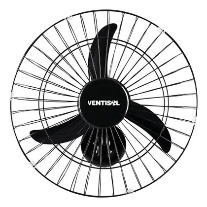 Imagem de Ventilador De Parede Oscilante Preto 50cm 130W Ventisol 220v