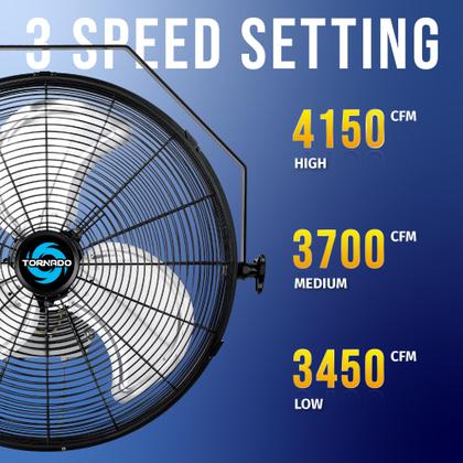 Imagem de Ventilador de parede Tornado de 18 polegadas High Velocity Industrial (pacote com 2)