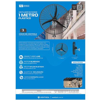 Imagem de Ventilador De Parede Ventisol Grade De Plástico 100CM 220V P