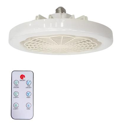 Imagem de Ventilador de Teto 30W com LED E27 + Controle Remoto