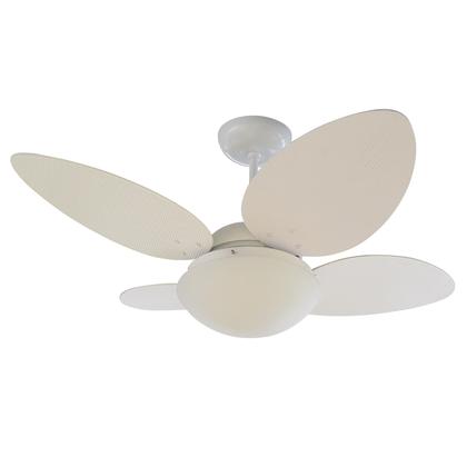 Imagem de Ventilador de Teto Aliseu Vime Branco com Controle de Parede