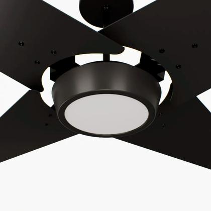 Imagem de Ventilador de Teto Com Controle Remoto Natuvent Callis Led 4 Pás Madeira Preto