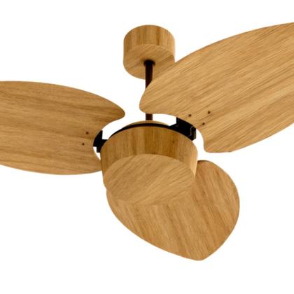 Imagem de Ventilador de Teto Com Controle Remoto Natuvent Dahlia No Light 3 Pás Madeira Freijó