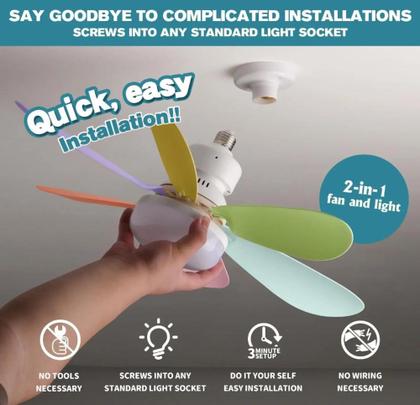 Imagem de Ventilador De Teto Com Lâmpada - Facil Instalação