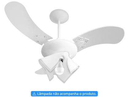 Imagem de Ventilador De Teto Delta Fit 3P 127V Br/Laq Gr Ventidelta