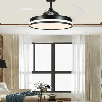 Imagem de Ventilador de Teto Grande Lampada Led 3 em 1 Pa Retratil Controle Remoto Lustre Ajustavel Sala Quarto Silencioso Potente