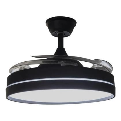 Imagem de Ventilador de Teto Grande Lampada Led 3 em 1 Pa Retratil Controle Remoto Lustre Casa Quarto Recepçao Silencioso Potente