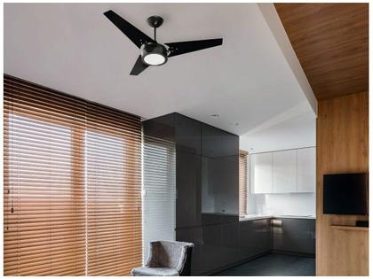 Imagem de Ventilador De Teto Ideal Led 3 Pas 127V Preto Ventidelta