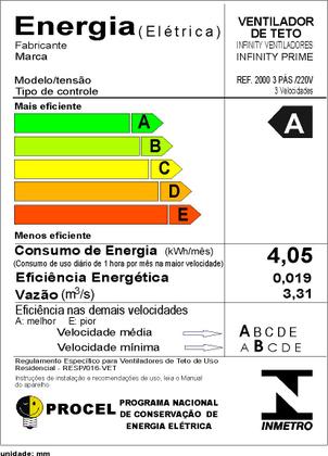 Imagem de Ventilador de Teto Infinity Globo Aberto Preto 3 Pás Mdf Tabaco 220V 2000