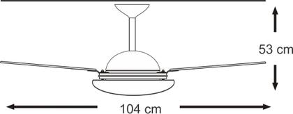 Imagem de Ventilador de Teto Infinity Globo Aberto Preto 3 Pás Mdf Tabaco 220V 2000