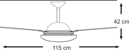 Imagem de Ventilador de Teto Infinity Premium LED 6000K 4P Mdf Prata 220V+Controle 1043