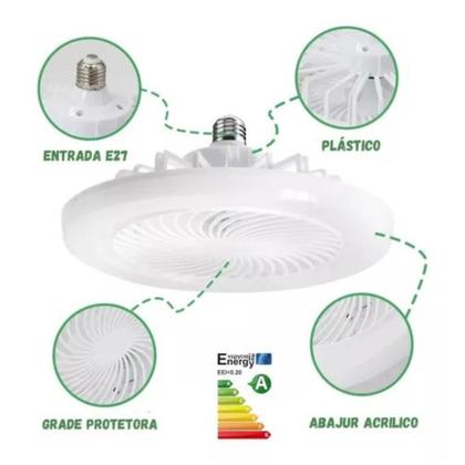 Imagem de Ventilador De Teto Inteligente: Ventilador De Teto Com Luz De Led Integrada Controle Remoto