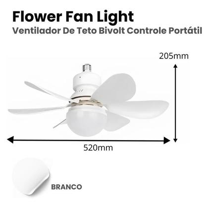 Imagem de Ventilador De Teto Inteligente: Ventilador De Teto Com Luz De Led Integrada Controle Remoto Premium