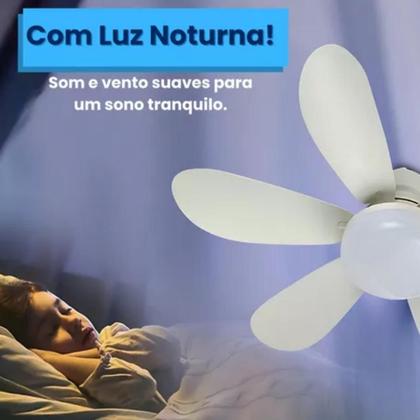 Imagem de Ventilador de Teto LED Slim com Temporizador  Ventilação Eficiente em Ambientes Pequenos.