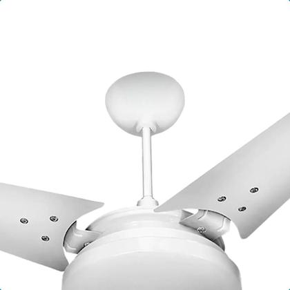 Imagem de Ventilador de Teto Lustre Borda Infinita Pás MDF LED Amarelado 3000K Beltempo Mira