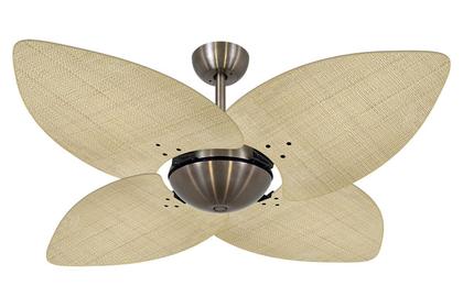 Imagem de Ventilador De Teto Office Bronze 4 Pás Rattan Natural 220V