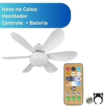 Imagem de Ventilador de Teto Potente e Silencioso  Controle Remoto Incluso