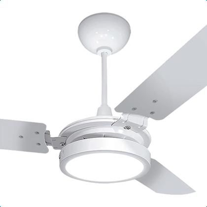 Imagem de Ventilador de Teto Potente Pás MDF LED Amarelado 3000K Beltempo Brizzo