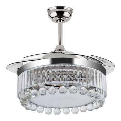 Imagem de Ventilador de Teto Retrátil Cristal Luxuoso Bivolt