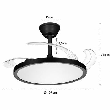 Imagem de Ventilador de Teto Silence Air Pro Elgin Preto Bivolt