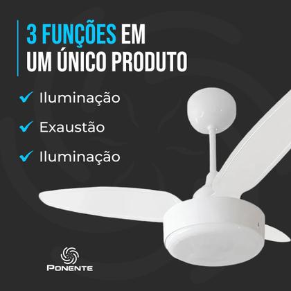 Imagem de Ventilador de Teto Silent Inverter 3 Pás Com Controle Remoto