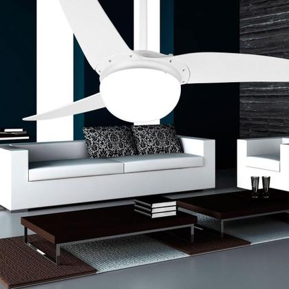 Imagem de Ventilador De Teto Spirit 302 Branco Lustre Globo 127V