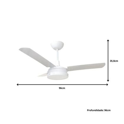 Imagem de Ventilador de Teto Tron Citrino Led 3 Pás