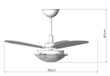 Imagem de Ventilador de Teto Venti-Delta Inverter Space Preto 3 Pás Rosa Bivolt