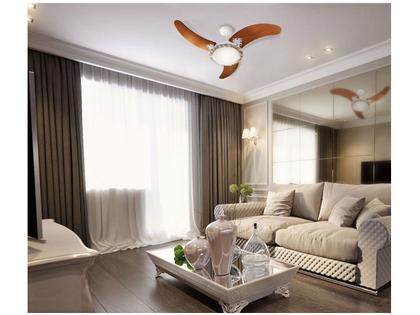 Imagem de Ventilador de Teto Ventidelta Delta Ventus 3 Pás 100CM 130W 220v Branco/Mogno