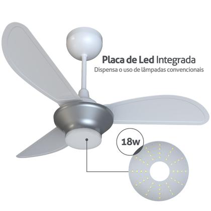 Imagem de Ventilador de Teto Ventisol Wind Plus Mistral Inverter Silver Controle Remoto Led Integrada Bivolt