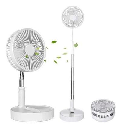 Imagem de Ventilador Dobrável Portátil Recarregável USB Silencioso Branco