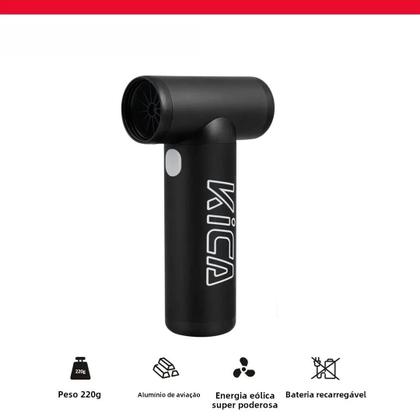 Imagem de Ventilador Elétrico Portátil Recarregável KICA Jetfan, Soprador De Ar Turbo, Limpador De Ar