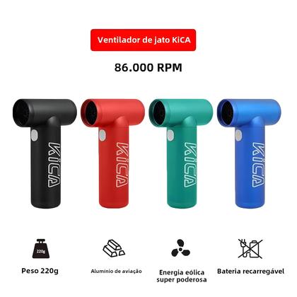 Imagem de Ventilador Elétrico Portátil Recarregável KICA Jetfan, Soprador De Ar Turbo, Limpador De Ar