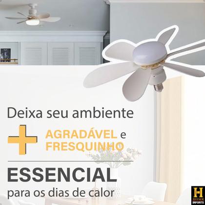 Imagem de Ventilador Lâmpada Super Led De Teto Silencioso 52 cm Bivolt 110v/220v 6 Pás Linha Premium