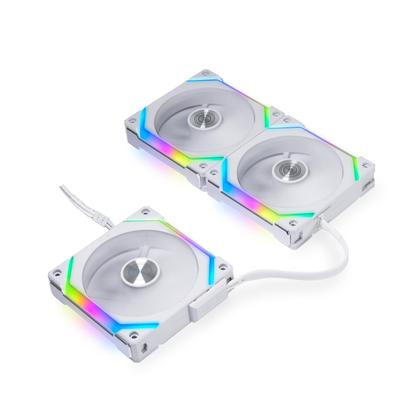 Imagem de Ventilador Lian Li UNI SL120 V2 RGB branco com controlador - triplo