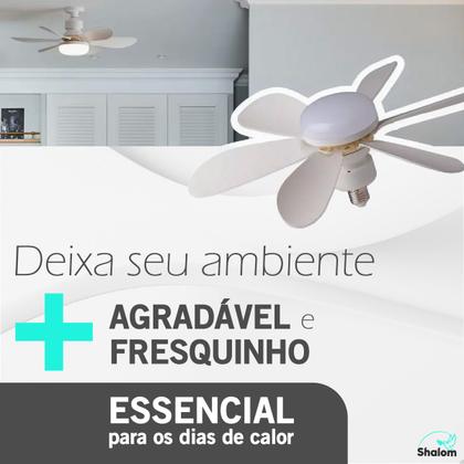 Imagem de Ventilador Luminária De Teto Com Controle Remoto 110v/220v Led Branco Premium