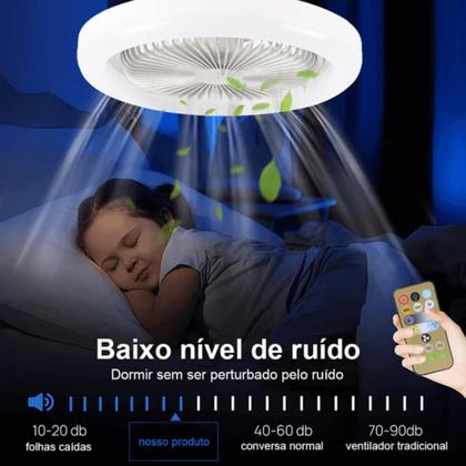 Imagem de Ventilador Lustre Teto 36w Com Luzes Integradas Com Soquete e27