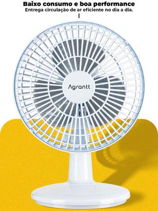 Imagem de Ventilador Mini Turbo 20cm Agratt Silencioso Portátil P/ Casa Escritório Quarto Sala Mesa