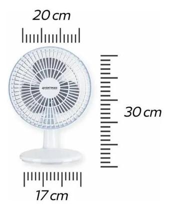 Imagem de Ventilador mini turbo 20cm branco/prata 127v ventimais 70054