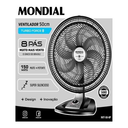 Imagem de Ventilador Mondial 50cm Turbo Force 8 Super Silencioso 220V