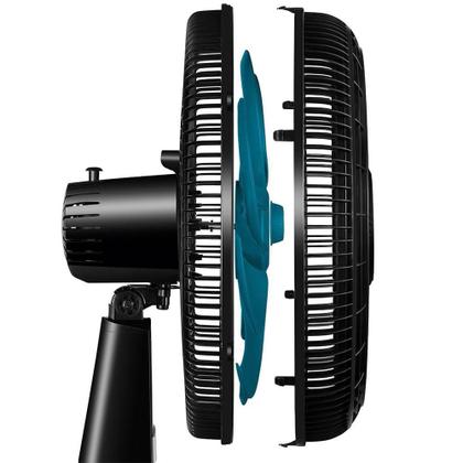 Imagem de Ventilador Mondial De Mesa 40Cm Preto Com 6 Pás Azuis 127V