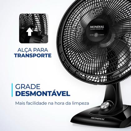 Imagem de Ventilador Mondial Super Power VSP-40-B 40cm com 6 Pás 110v