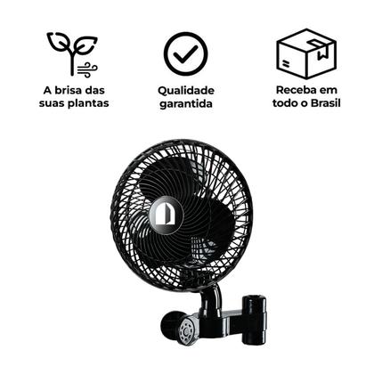 Imagem de Ventilador Oscilante Com Suporte Clips Cultivo leds indoor 110V e 220V