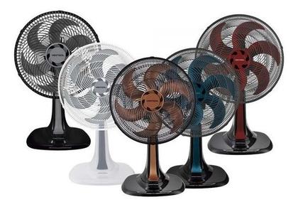 Imagem de Ventilador Oscilante De Mesa Turbo 30cm Ventisol 6 Pás Cor da estrutura Preto Cor Das Pás Vermelho