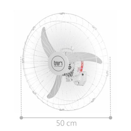 Imagem de Ventilador Oscilante de Parede Bivolt Grade em Aço Branco